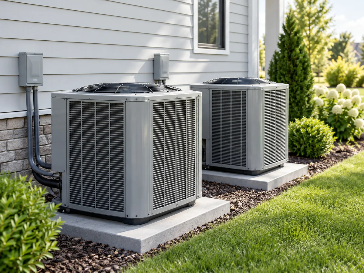 Residential HVAC outdoor equipment in Central Florida